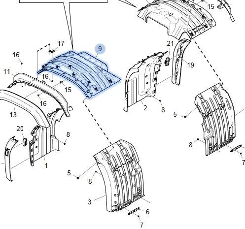 CHINA Factory Wholesale 2621526 2323724 MUDGUARD FLAP RH for SCANIA 1995-2008 FANCHANTS China Auto Parts Wholesales