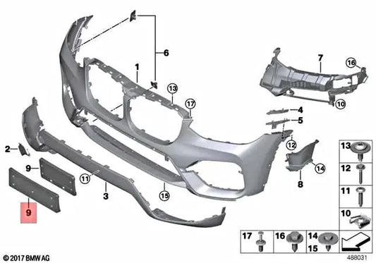 51117399968 Bracket | OEM-Spec License Plate Mount for 2017-2023 G01 X3 Platform 