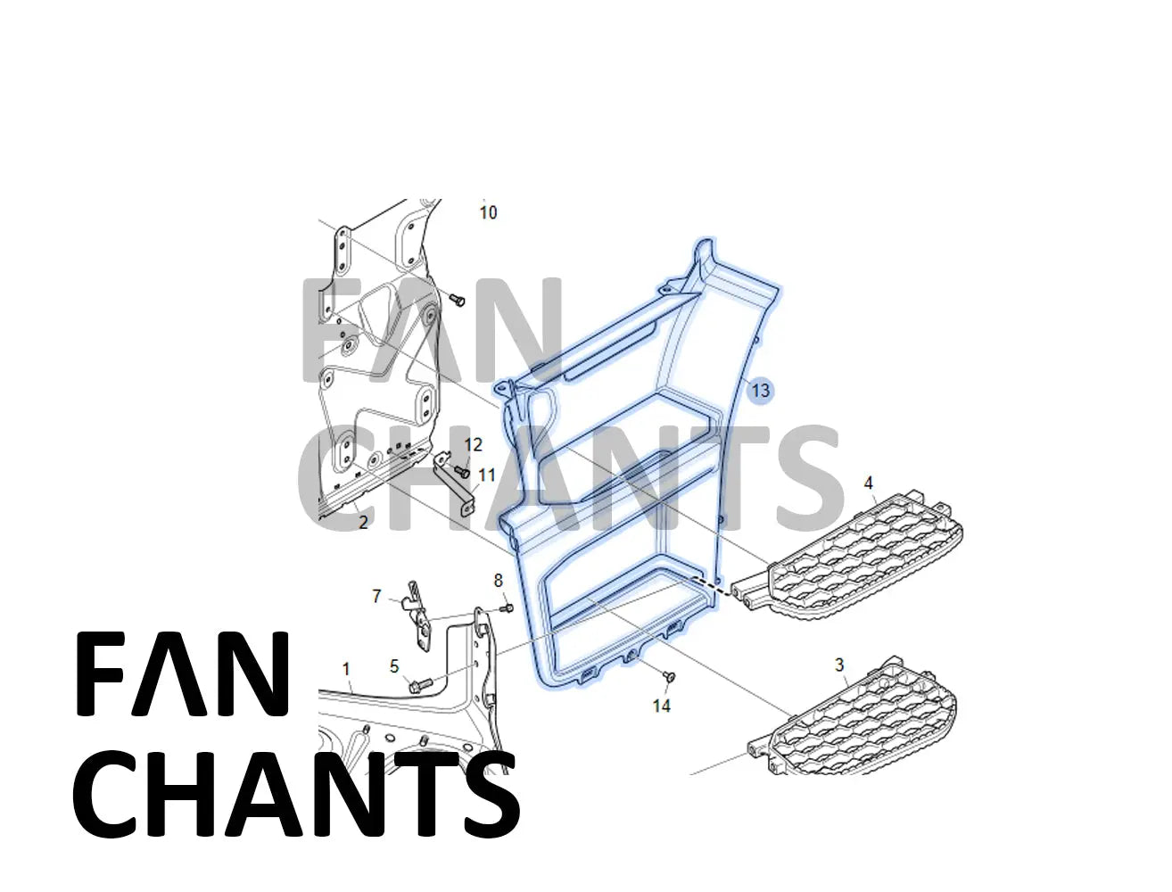 CHINA Factory Wholesale 2228602 STANEL PANEL TGS LH For SCANIA FANCHANTS China Auto Parts Wholesales