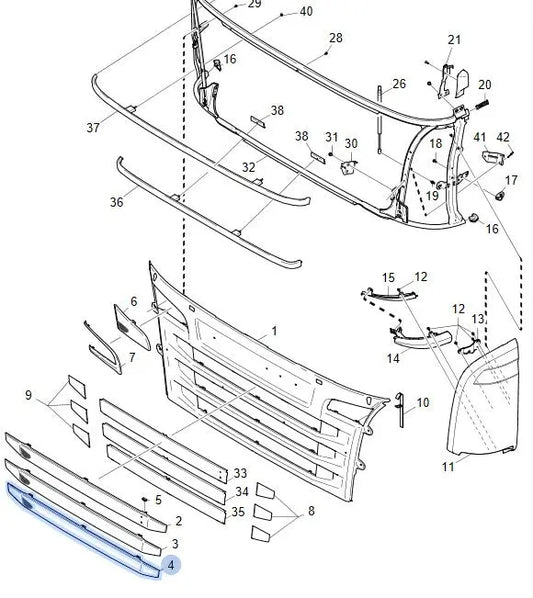 CHINA Factory Wholesale 1807158 RADIATOR GRILLE BRACKET LH for SCANIA 1995-2016 FANCHANTS China Auto Parts Wholesales