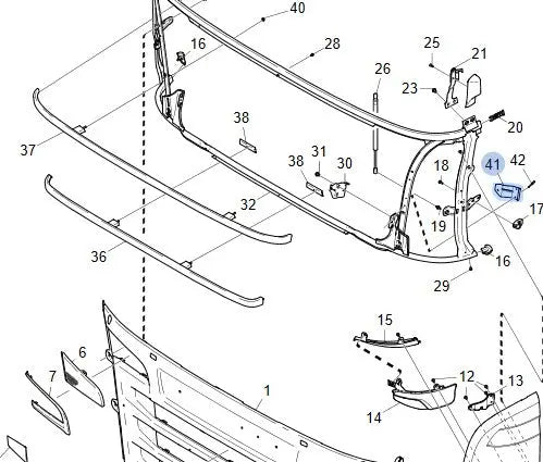CHINA Factory Wholesale 1807163 RADIATOR GRILLE BRACKET for SCANIA 1995-2016 FANCHANTS China Auto Parts Wholesales