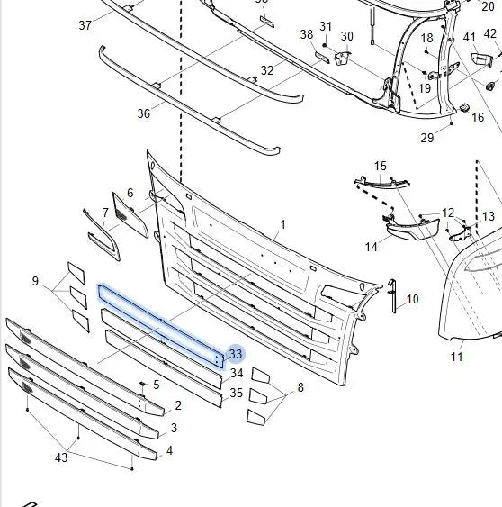 CHINA Factory Wholesale 2007319 PANEL GARNISH(UPPER) for SCANIA 1995-2016 FANCHANTS China Auto Parts Wholesales
