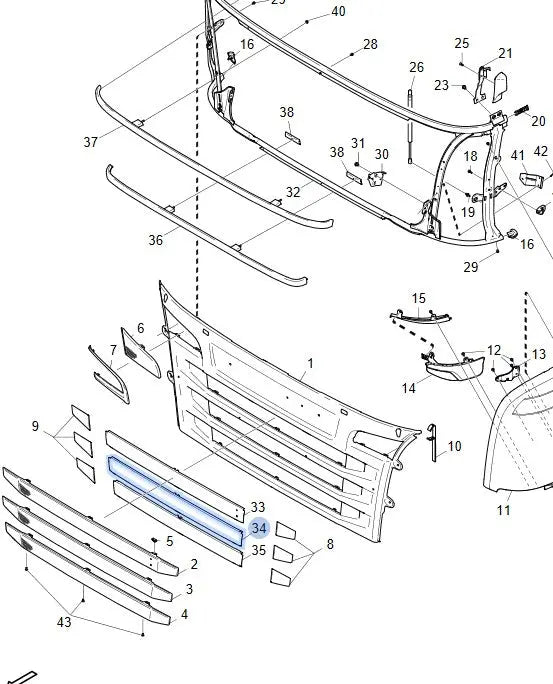 CHINA Factory Wholesale 2007320 PANEL GARNISH(MIDDLE) for SCANIA 1995-2016 FANCHANTS China Auto Parts Wholesales