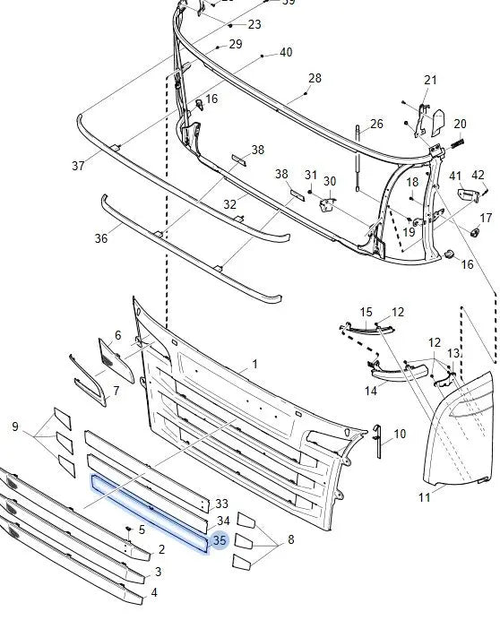 CHINA Factory Wholesale 2022971 PANEL GARNISH(LOWER) for SCANIA 1995-2016 FANCHANTS China Auto Parts Wholesales